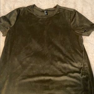 Imitation suede shift dress